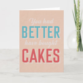 CAKES - roligt lämnande kort
