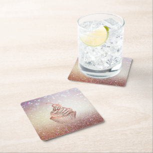 Cakes & Sweets Cupkaka Home Bakery Rustic Vintage Underlägg Papper Kvadrat