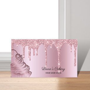 Cakes & Sweets Cuptårta Bakery Dripping Ro Guld Visitkort