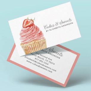 Cakes & Sweets Cuptårta Bakery Pastry Chef Busines Visitkort