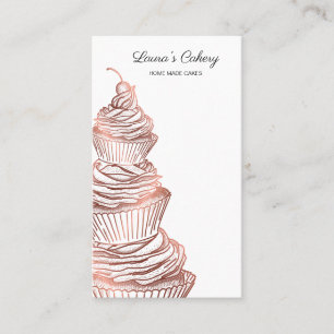 Cakes & Sweets Cuptårta Home Bakery Dripping Guld Visitkort