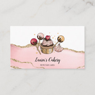 Cakes & Sweets Cuptårta Home Bakery Dripping Guld Visitkort