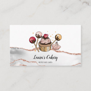 Cakes & Sweets Cuptårta Home Bakery Dripping Guld Visitkort