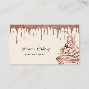 Cakes & Sweets Cuptårta Home Bakery Dripping Guld Visitkort