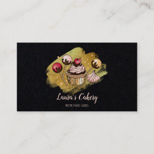 Cakes & Sweets Cuptårta Home Bakery Dripping Guld Visitkort
