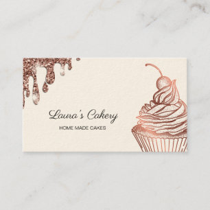 Cakes & Sweets Cuptårta Home Bakery Dripping Guld Visitkort