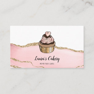 Cakes & Sweets Cuptårta Home Bakery Dripping Guld Visitkort