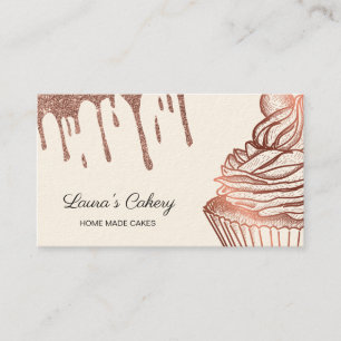 Cakes & Sweets Cuptårta Home Bakery Dripping Guld Visitkort