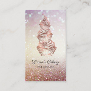Cakes & Sweets Cuptårta Home Bakery Dripping Guld Visitkort