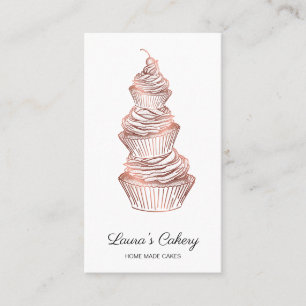 Cakes & Sweets Cuptårta Home Bakery Dripping Guld Visitkort
