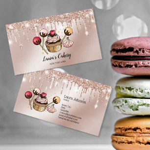 Cakes & Sweets Cuptårta Home Bakery Dripping Guld Visitkort