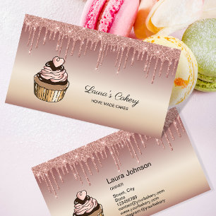 Cakes & Sweets Cuptårta Home Bakery Dripping Guld Visitkort