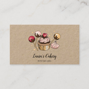 Cakes & Sweets Cuptårta Home Bakery Dripping Guld Visitkort