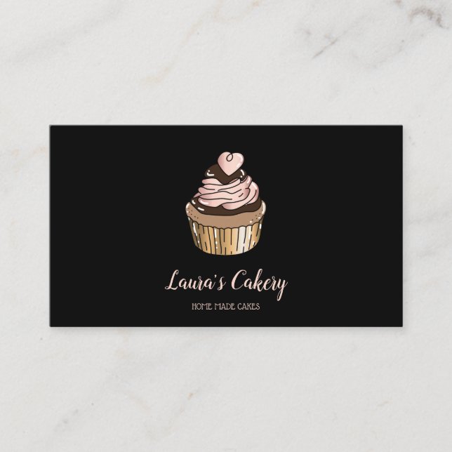 Cakes & Sweets Cuptårta Home Bakery Dripping Guld Visitkort (Framsida)