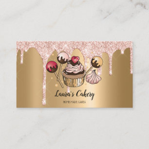 Cakes & Sweets Cuptårta Home Bakery Dripping Guld Visitkort