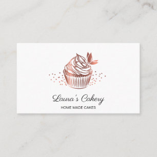 Cakes Sweets Cuptårta Home Bakery Girly Vintage Visitkort
