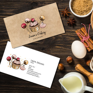 Cakes & Sweets Cuptårta Home Bakery Kraft Papper Visitkort