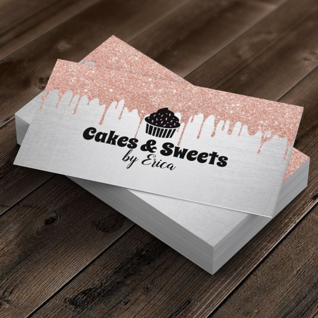Cakes & Sweets Cuptårta Home Bakery Modern Drives Visitkort (Skapare uppladdad)