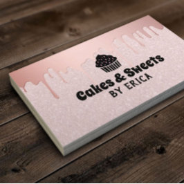 Cakes & Sweets Cuptårta Home Bakery Rosa Glitter Visitkort