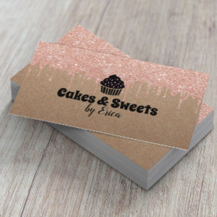 Cakes & Sweets Cuptårta Home Bakery Rustic Kraft Visitkort