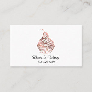 Cakes & Sweets Cuptårta Home Bakery Rustic Vintage Visitkort