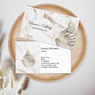 Cakes & Sweets Cuptårta Home Bakery Rustic Vintage Visitkort