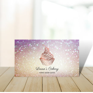 Cakes & Sweets Cuptårta Home Bakery Rustic Vintage Visitkort