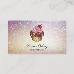 Cakes & Sweets Cuptårta Home Bakery Rustic Vintage Visitkort