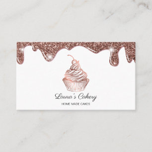Cakes & Sweets Cuptårta Home Bakery Rustic Vintage Visitkort