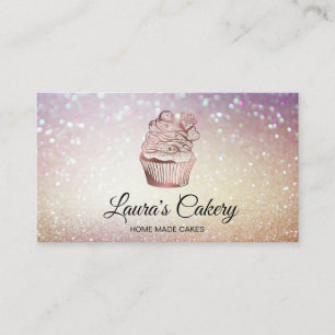 Cakes & Sweets Cuptårta Home Bakery Rustic Vintage Visitkort
