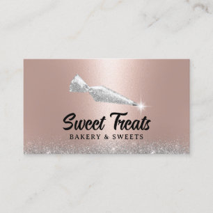 Cakes Sweets Piping Bag Logotyp Cuptårta Bakery Visitkort