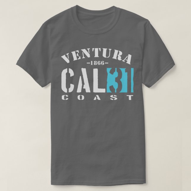 CAL31 Kusten Ventura California T Shirt (Design framsida)