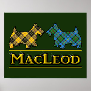 Cal MacLeod Tartan Scottie Hundar Poster