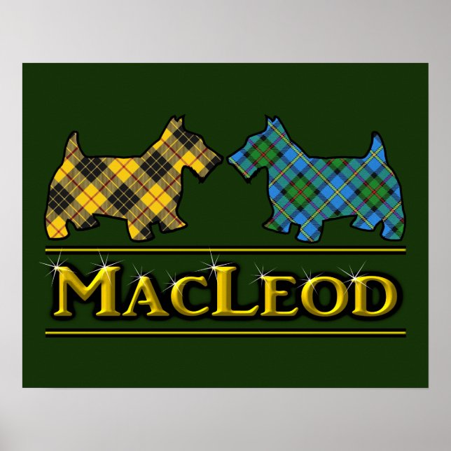 Cal MacLeod Tartan Scottie Hundar Poster (Framsidan)