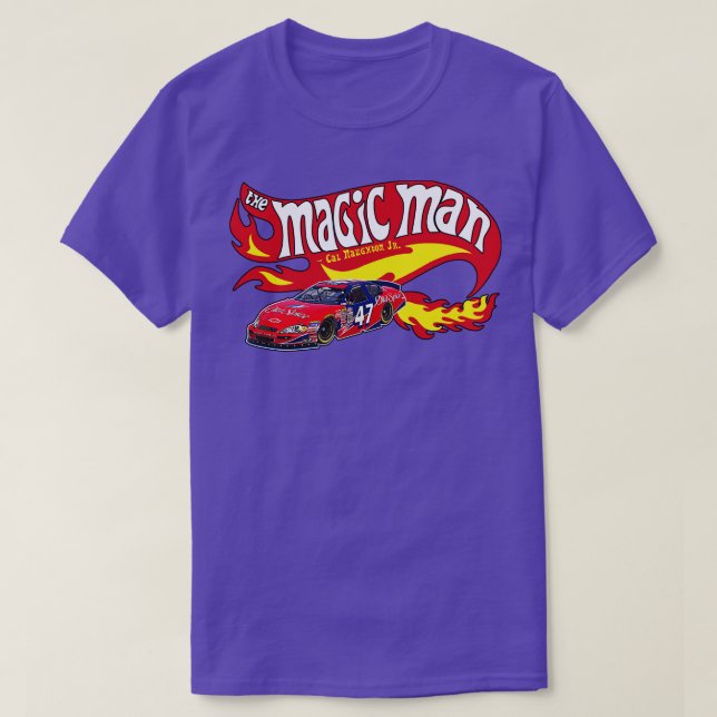 Cal Naughton Jr The Magic Man HETT FLAMES T Shirt (Design framsida)