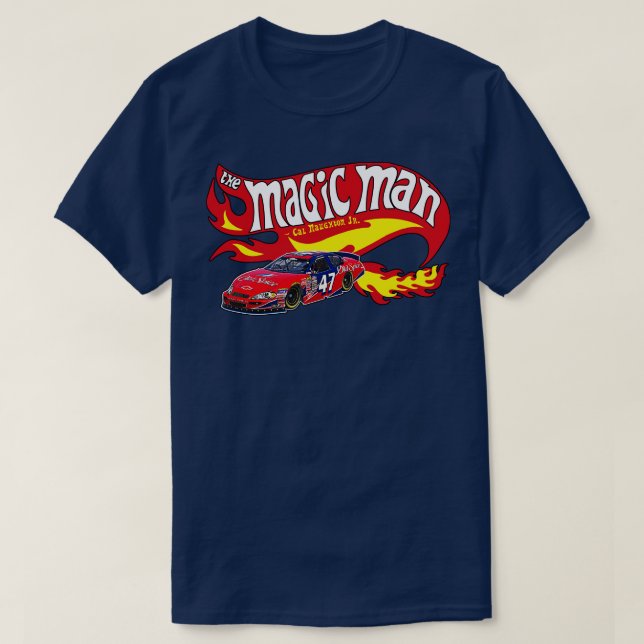 Cal Naughton Jr The Magic Man HETT FLAMES T Shirt (Design framsida)