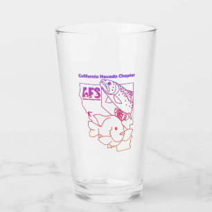 Cal-Neva AFS rosa och lila Glass Tumbler Glaskopp