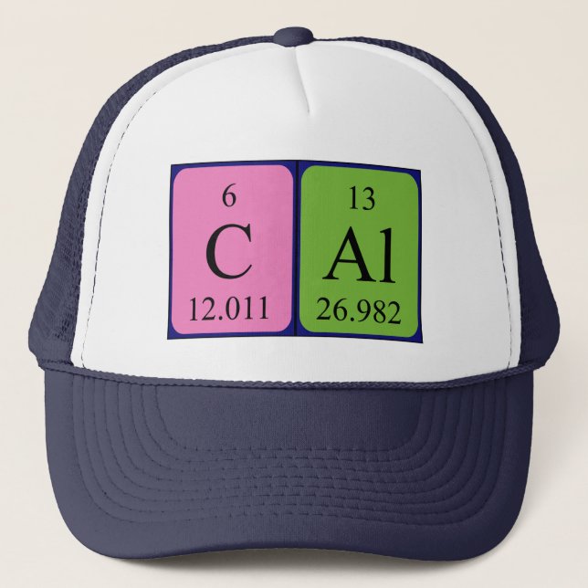 Cal periodisk bord namn hat keps (Framsida)