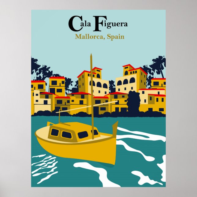 Cala Figuera, Mallorca, Spanien Poster (Framsidan)