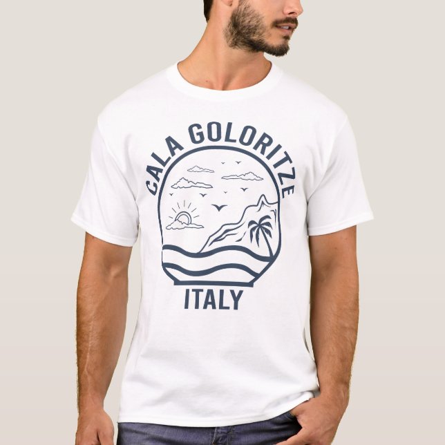 Cala Goloritze Italien T Shirts (Framsida)