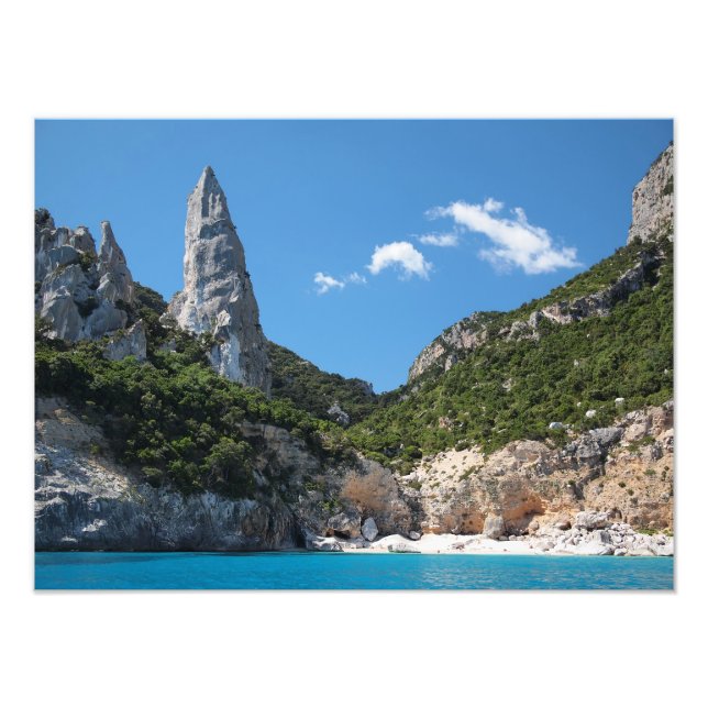 Cala Goloritze-stranden, fototryck på Sardinien (Framsidan)