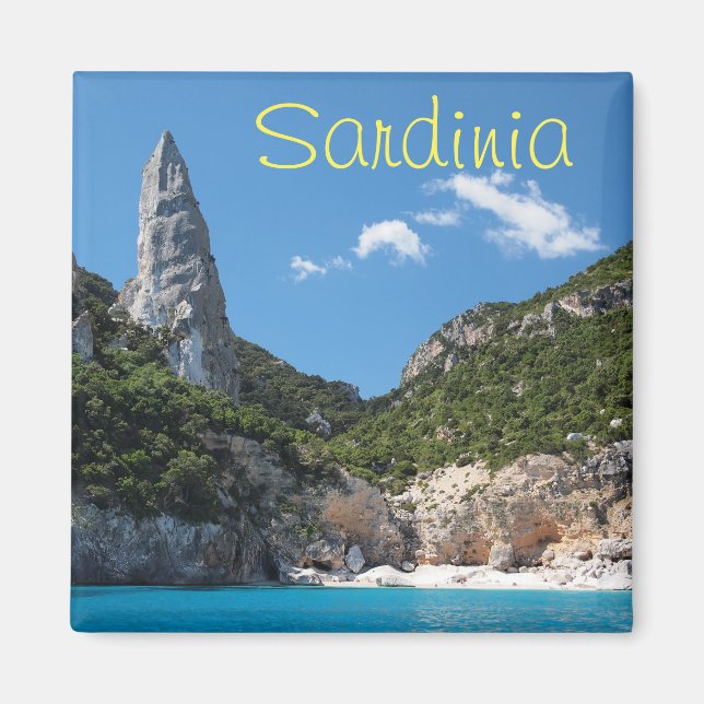 Cala Goloritze-stranden, Sardiniens textmagnet Magnet (Framsidan)