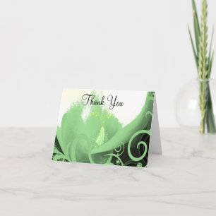 Cala Lilly Grönt Swirls - Tack Kort