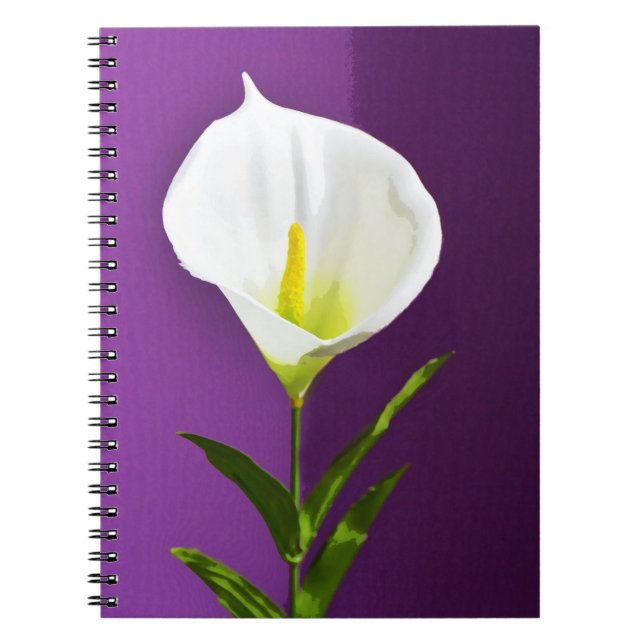 Cala Lily-blomma Anteckningsbok (Framsidan)