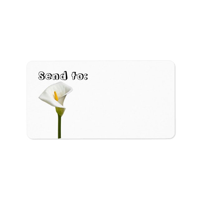 Cala Lily Gift and Address Label Adressetikett (Framsidan)