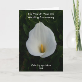 Cala Lily Personlig 6e Bröllop Kort