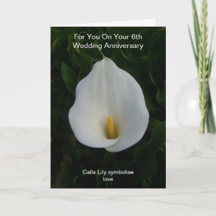Cala Lily Personlig 6e Bröllop Kort