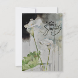 Cala Lily Sympathy Flat Card Kort