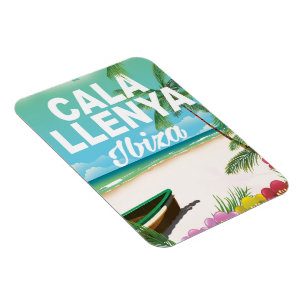Cala Llenya Ibiza strand resoraffisch Magnet