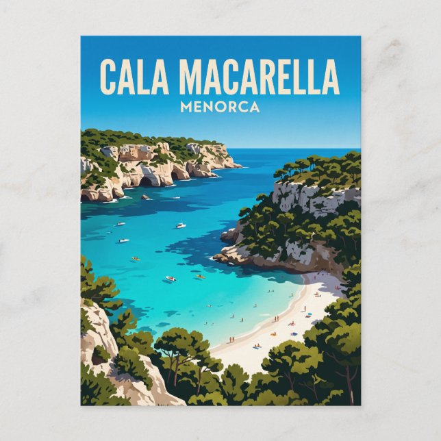 Cala Macarella Spanien Vykort (Framsida)